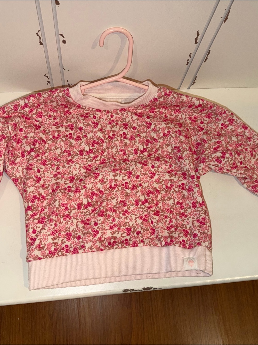 Pink Floral Girls' sweatshirt